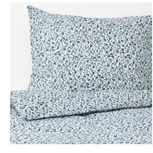IKEA Vattenmynta Twin Duvet Cover and 1 pillow case set Blue Floral new